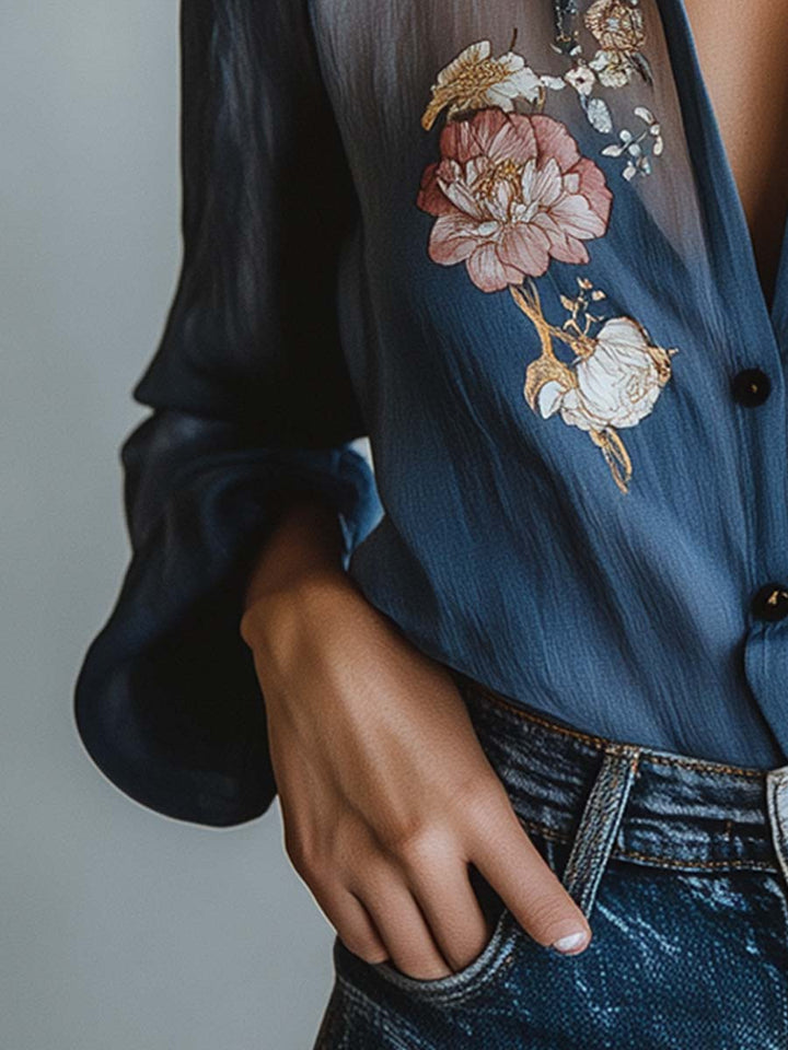 Chloe | Boho Floral Blouse