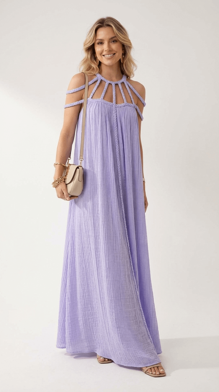 Aria Long Linen Dress