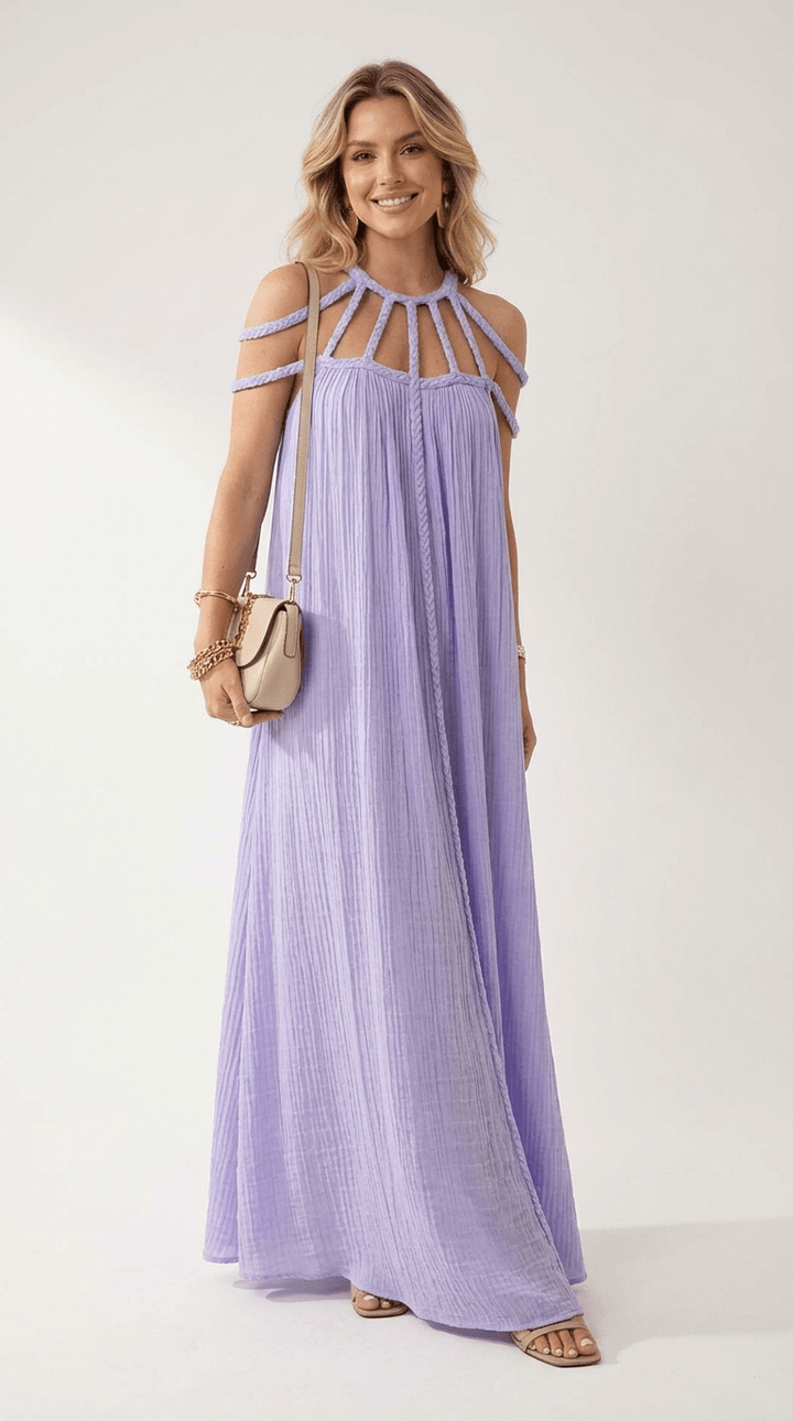 Aria Long Linen Dress