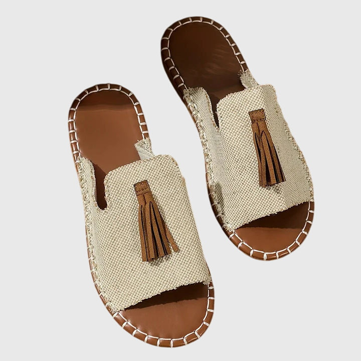 Natalie™ | Bohemian Sandals with Pom Poms