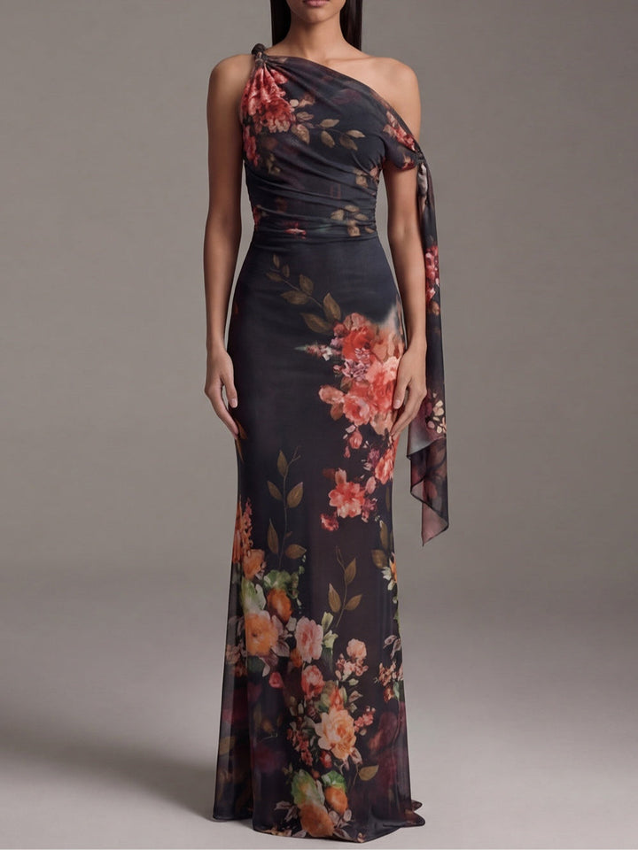 Shouldene | Black One-Shoulder Maxi Dress