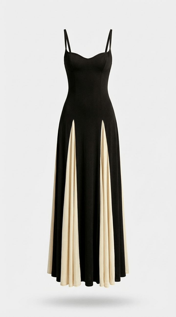 Long Marene Trapeze Cut Dress