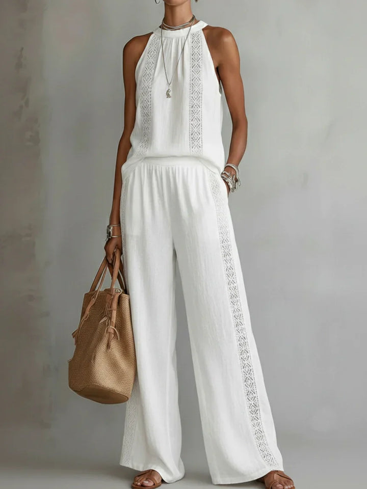 Camilla™ | Elegant Halter Two-Piece Set