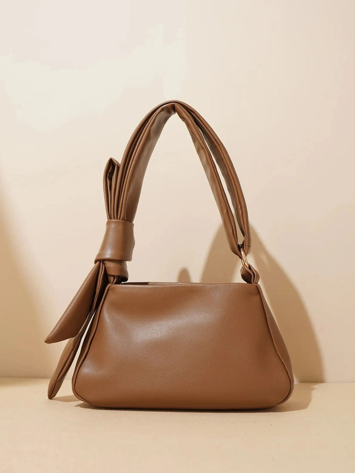 Edith | Minimalist Leather Crossbody Bag with Knot Handle