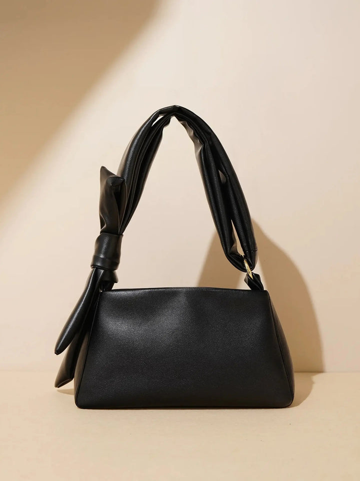 Edith | Minimalist Leather Crossbody Bag with Knot Handle