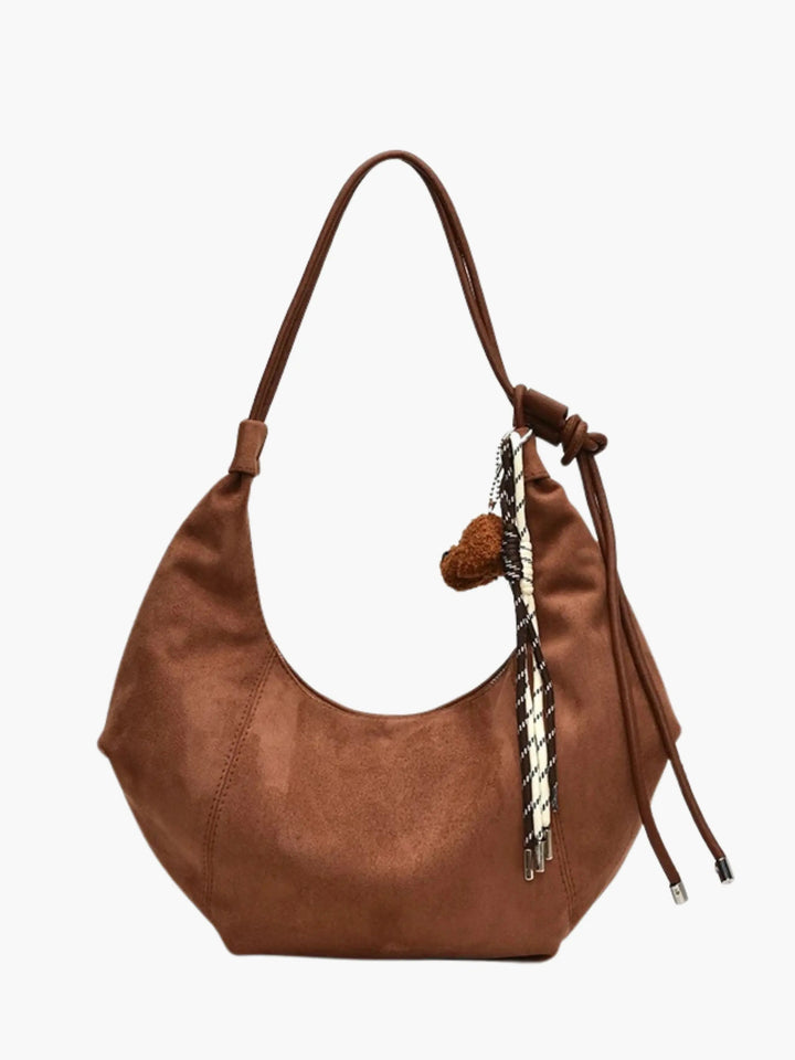 Amalia | Suede Boho-Chic Hobo Bag with Playful Charm