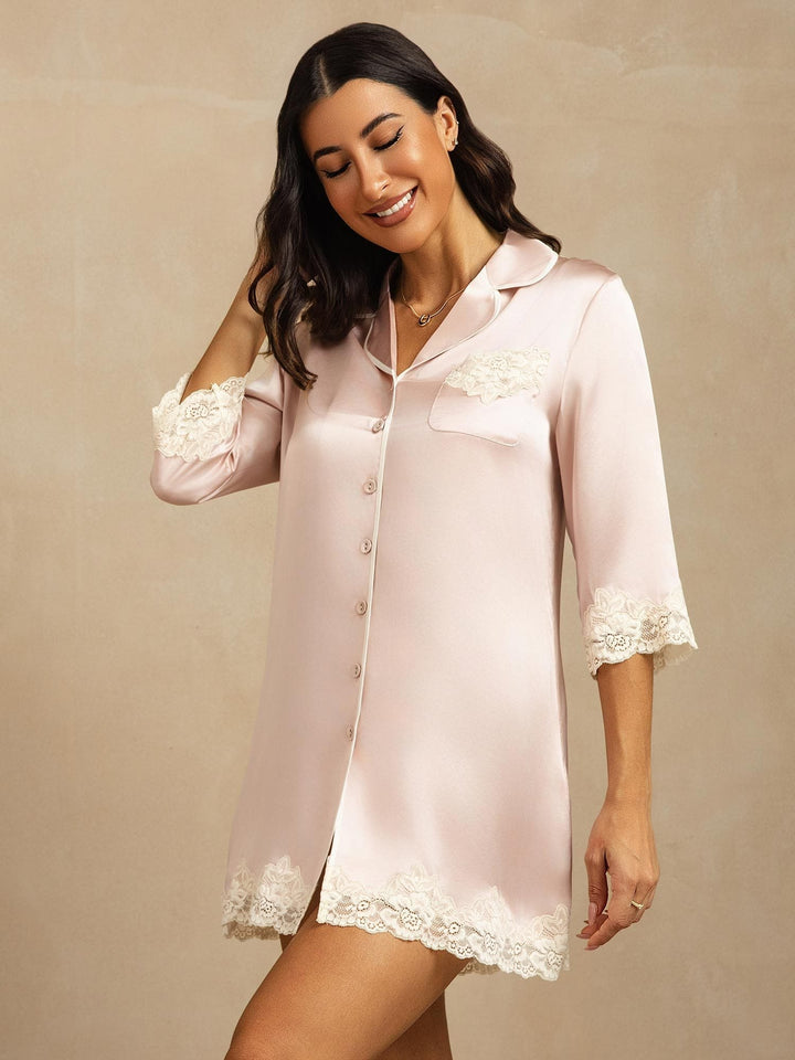 Lara | Chic Lace Trim Nightgown