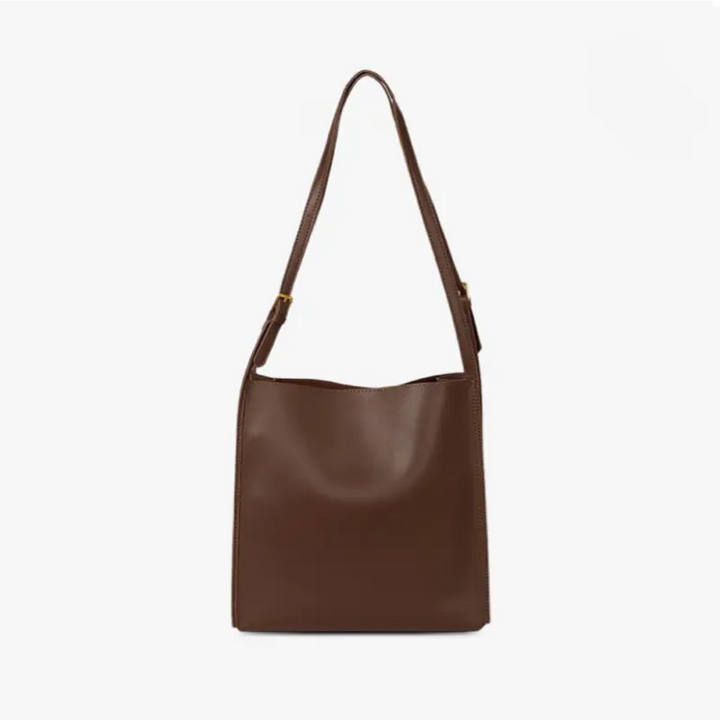 Rose | Boxy Leather Crossbody Bag with Clean Lines and Slim Strap