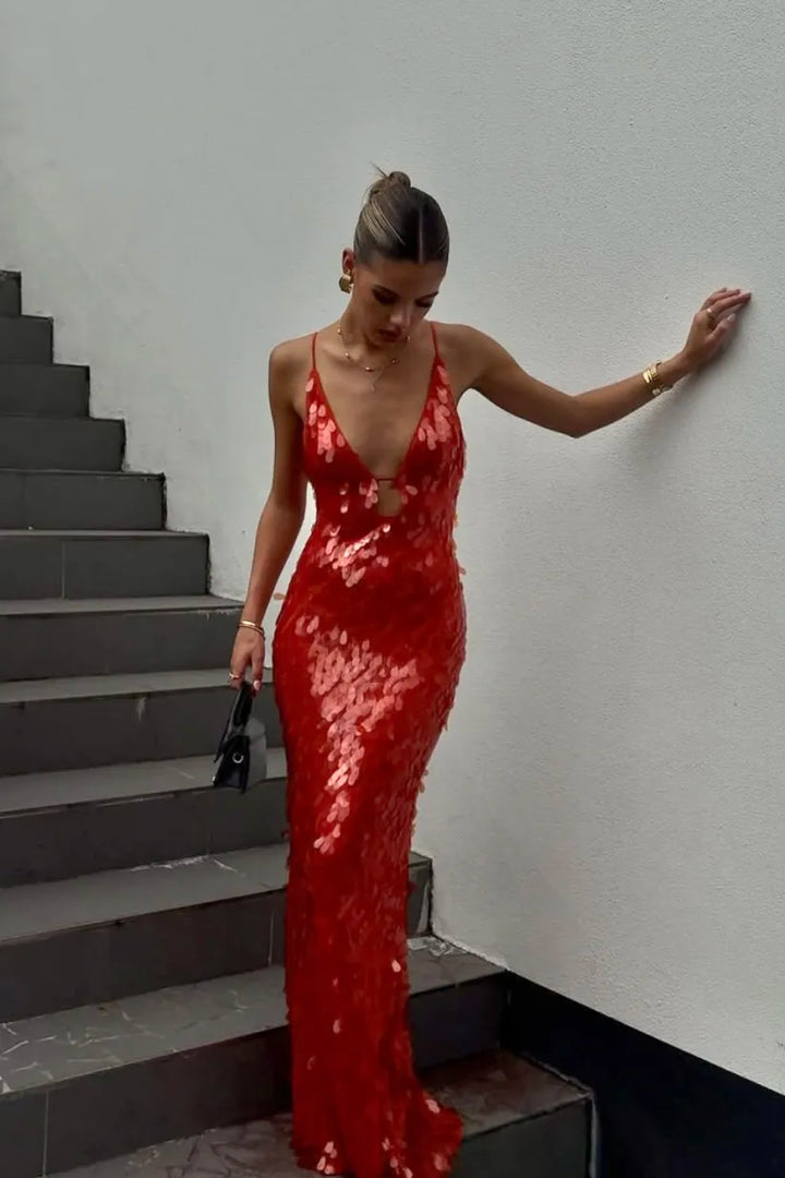 Holly™ | Women's Wedding Guest Sequin Backless Dress
