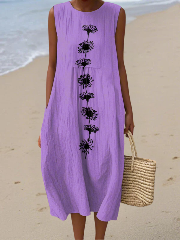 Emma | Midi Dress Violet Bloom