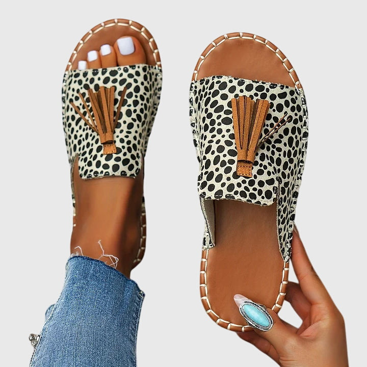 Natalie™ | Bohemian Sandals with Pom Poms