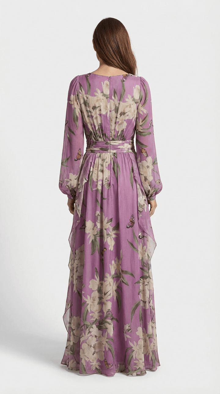 Amelia Long Sleeve Floral Maxi Dress