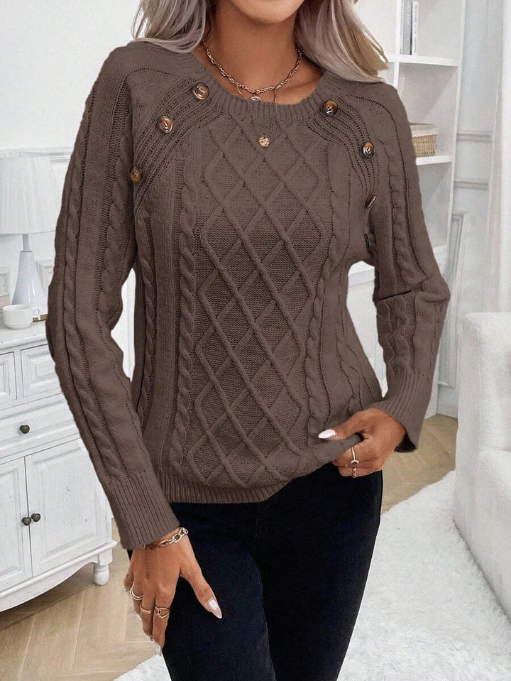Betsy™ | Button-Detail Cable Jumper