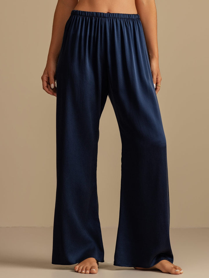 Clare | Wide-Leg Silk Trousers