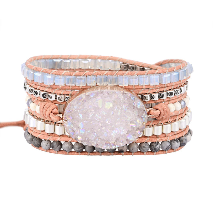Gabi | Handmade Natural Celestine Druzy Wrap