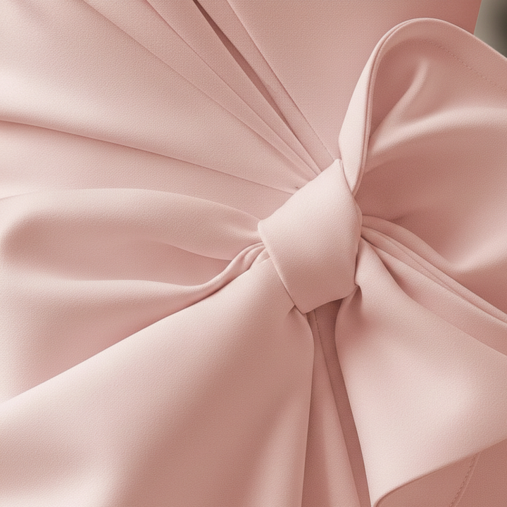 Women’s Sleeveless Midi Dress with Bow Detail