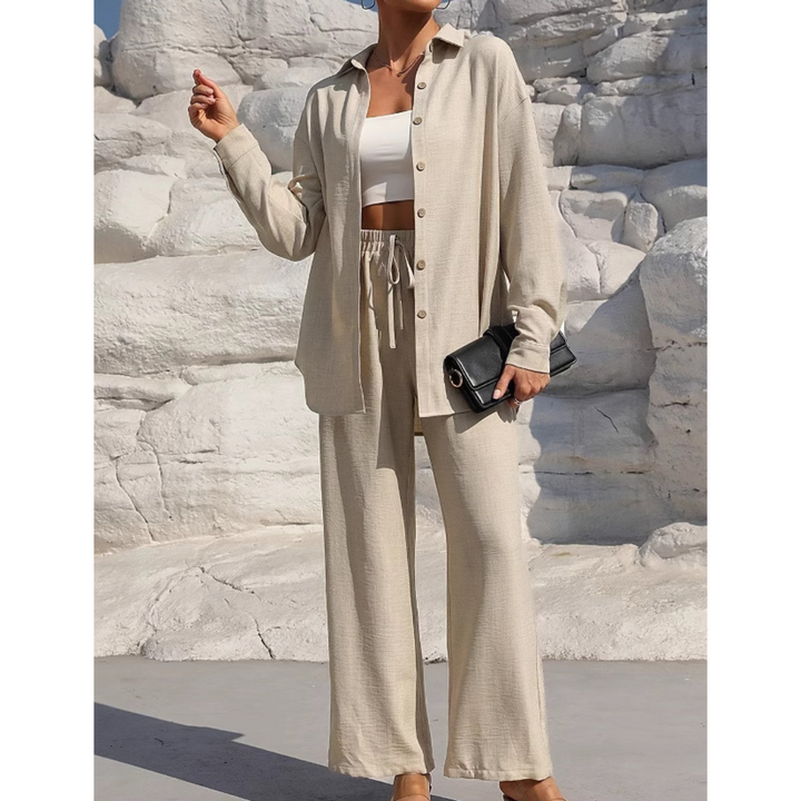 Vanora™ | Comfy Long Sleeve Blouse and Trouser Co-ord Set