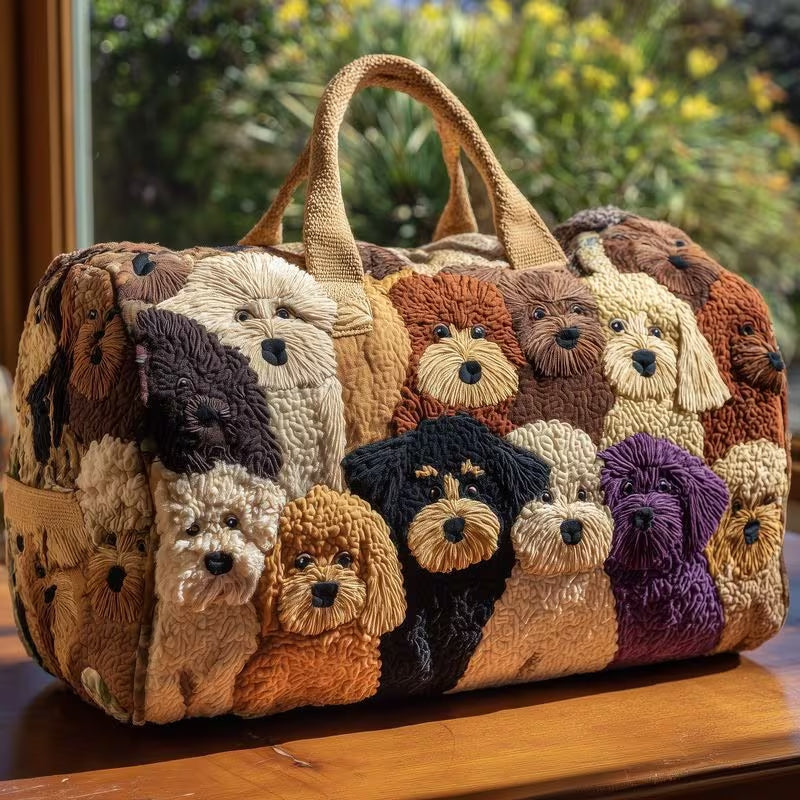 Rosie's hand-quilted puppy weekender bag - Puppy Pack