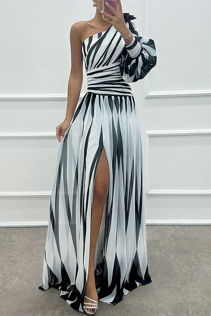 Cordelia™ | Women's Wedding Guest One Shoulder Asymmetric Maxi Dress
