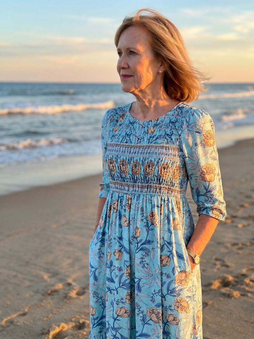 Halia | Casual Midi Floral Dress
