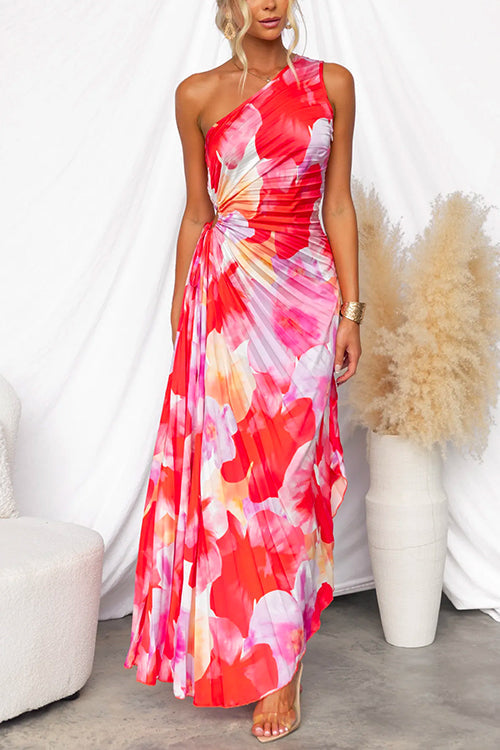 Bonnie | Pleated One Shoulder Dress