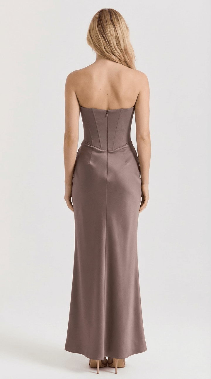 Viala Long Strapless Dress