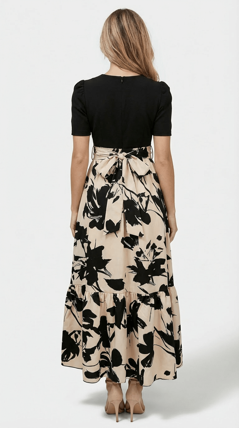 Emily Floral Puff Sleeve Maxi Dress