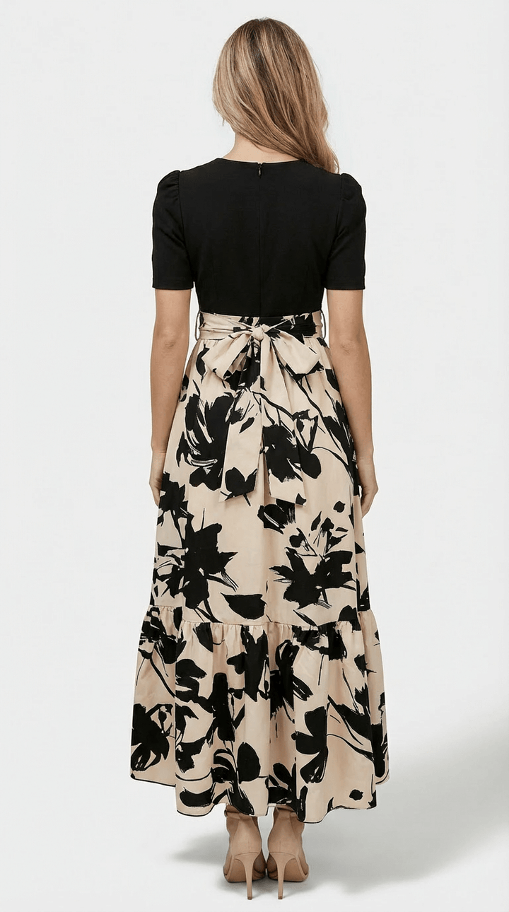 Emily Floral Puff Sleeve Maxi Dress