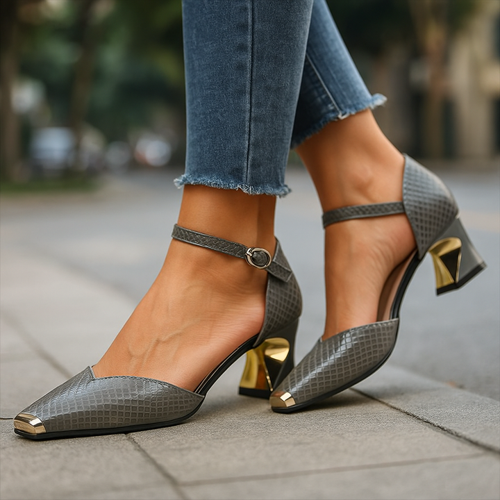 Penny | Metal-Tip Stiletto Heels