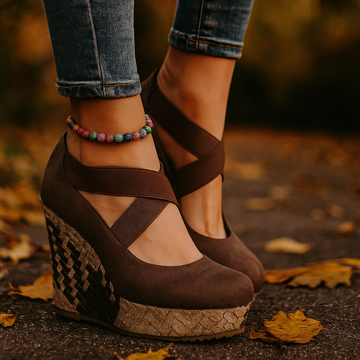 Stella | Cross-Strap Wedges