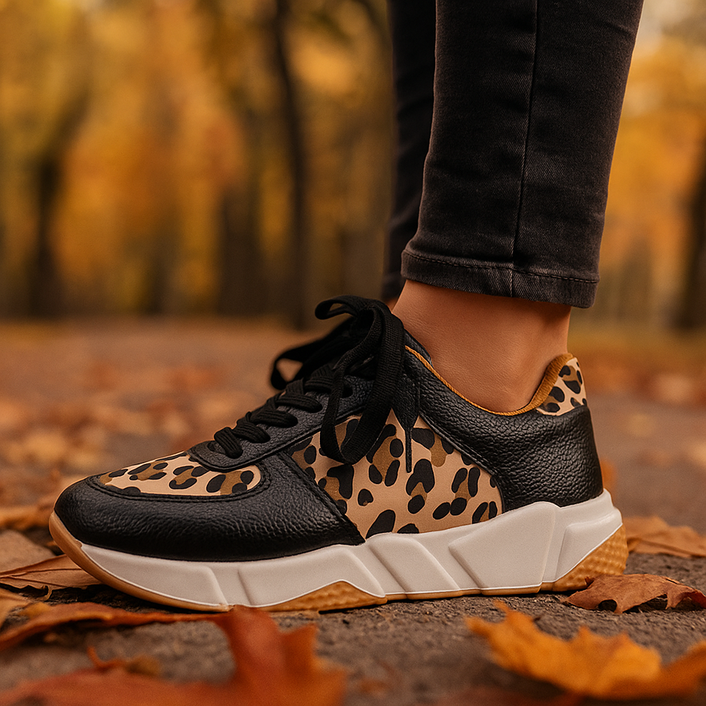 Florence | Leopard Lace-Up Runners