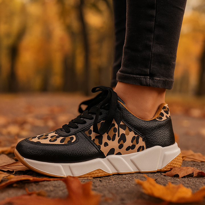 Florence | Leopard Lace-Up Runners
