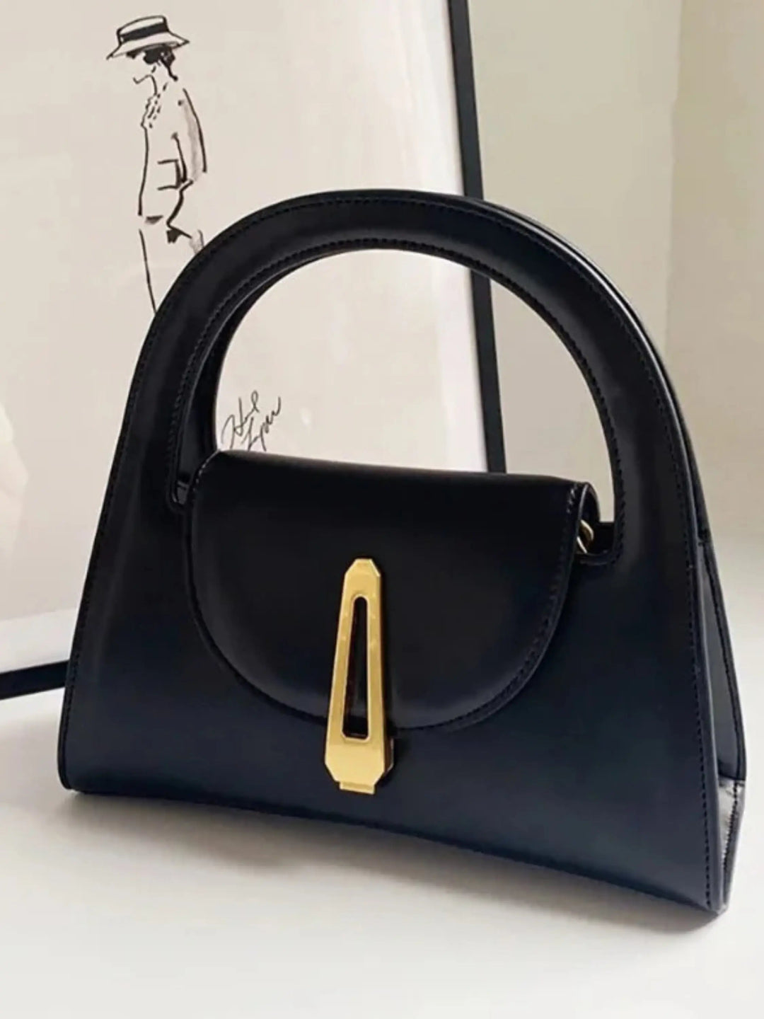 Dagmar | Modern Black Mini Satchel Bag