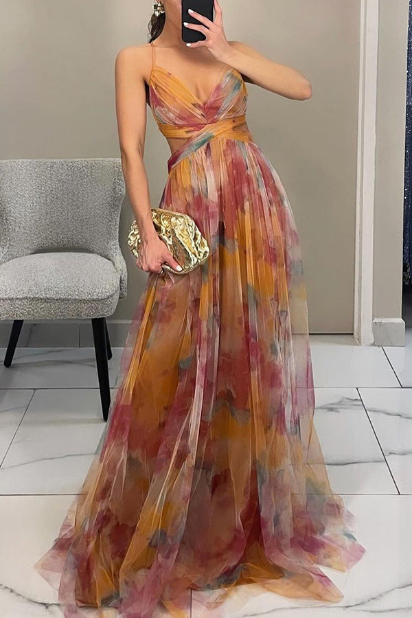Cindy™ | Beautiful Floral Print Maxi Dress
