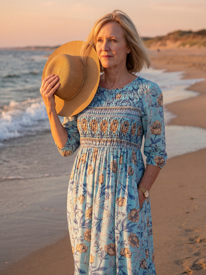 Halia | Casual Midi Floral Dress