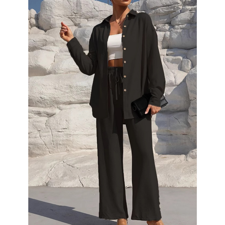 Vanora™ | Comfy Long Sleeve Blouse and Trouser Co-ord Set