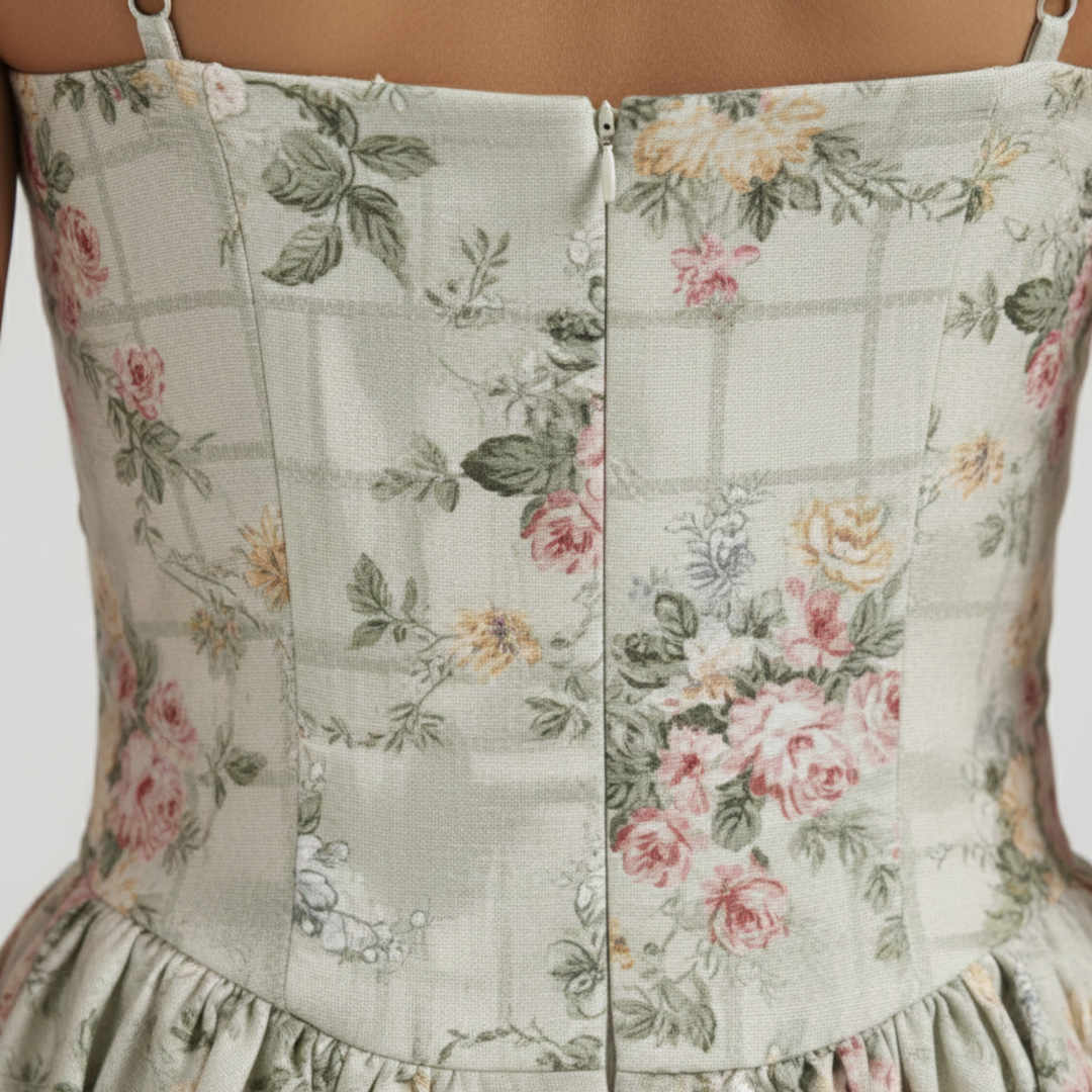 Floral Midi Dress Sleeveless A Line Women