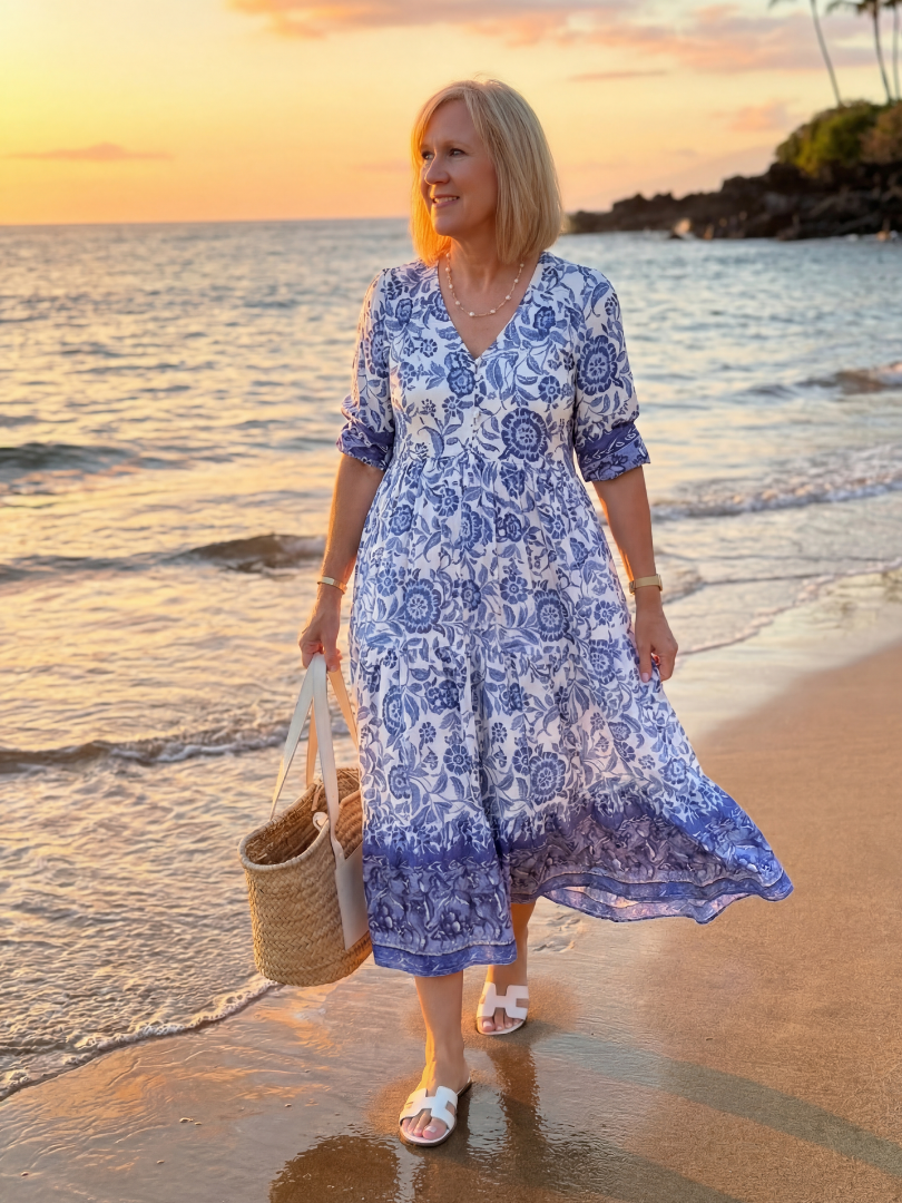 Nalani | Soft Floral Midi Dress