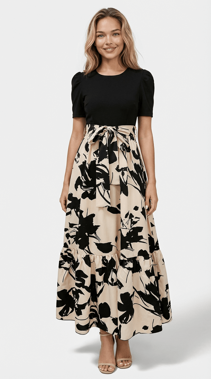 Emily Floral Puff Sleeve Maxi Dress