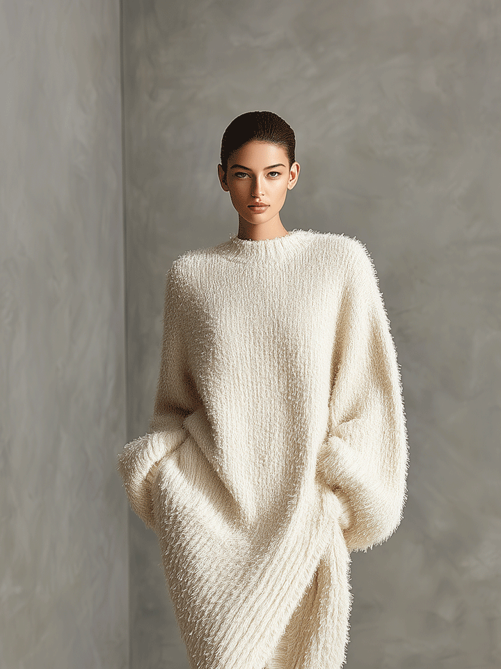 Luna | Cream Elegant Faux Mink
