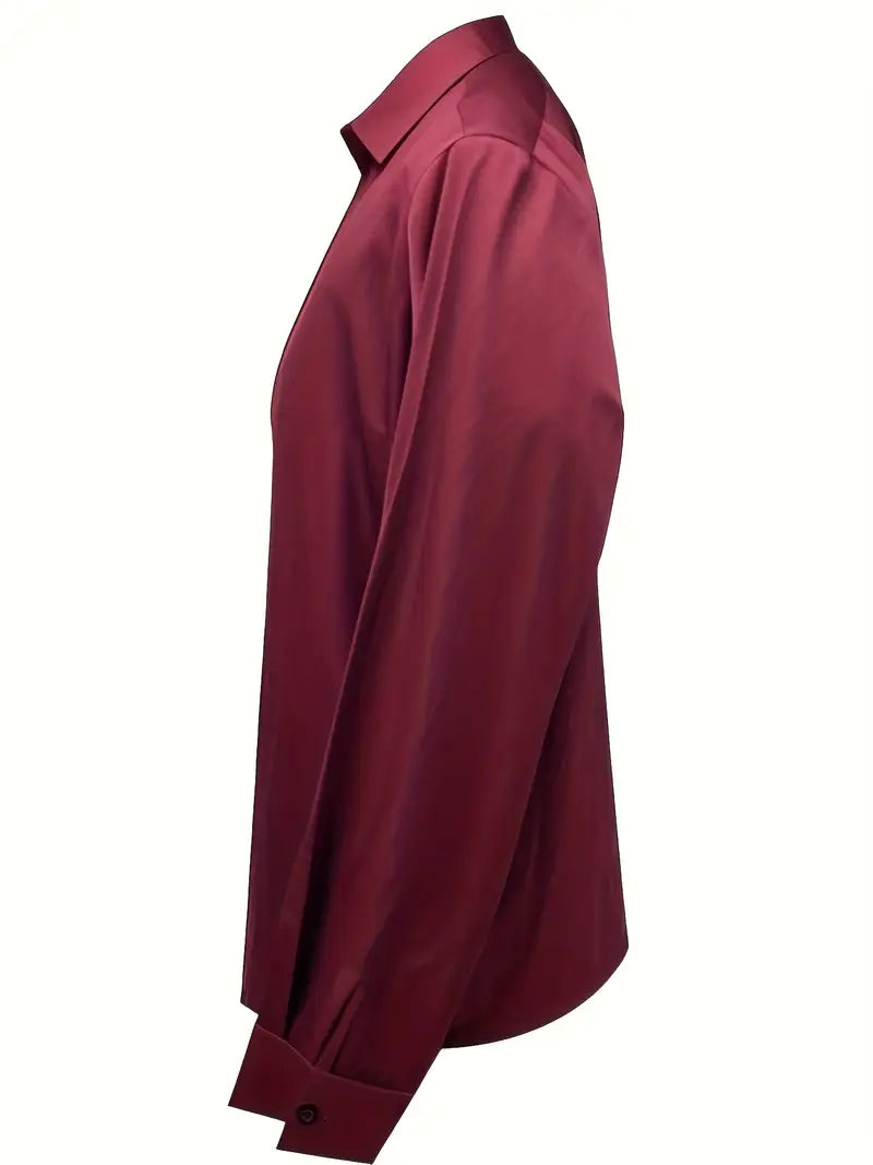 Eva™ | Premium V-Neck Satin Blouse