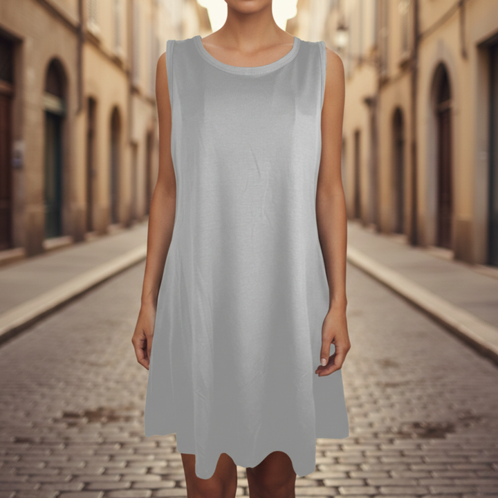 Tank Dress Sleeveless Crew Neck A Line Women
