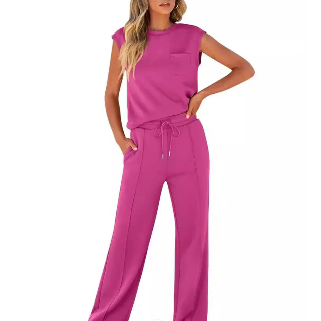 Sorelle | Rose Red Two-Piece Set