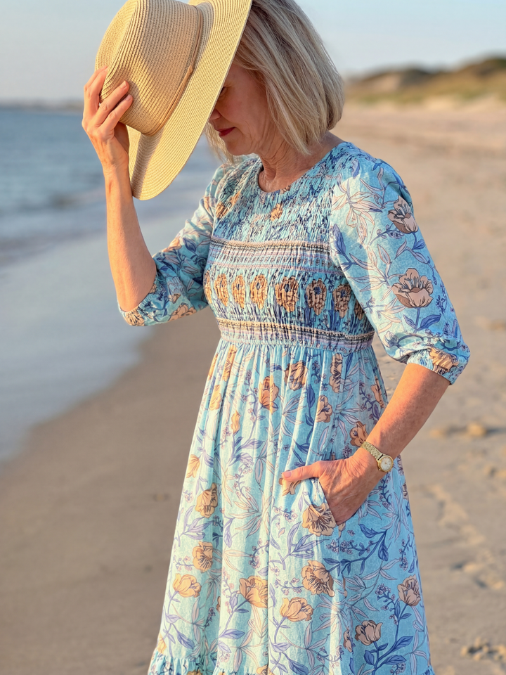 Halia | Casual Midi Floral Dress