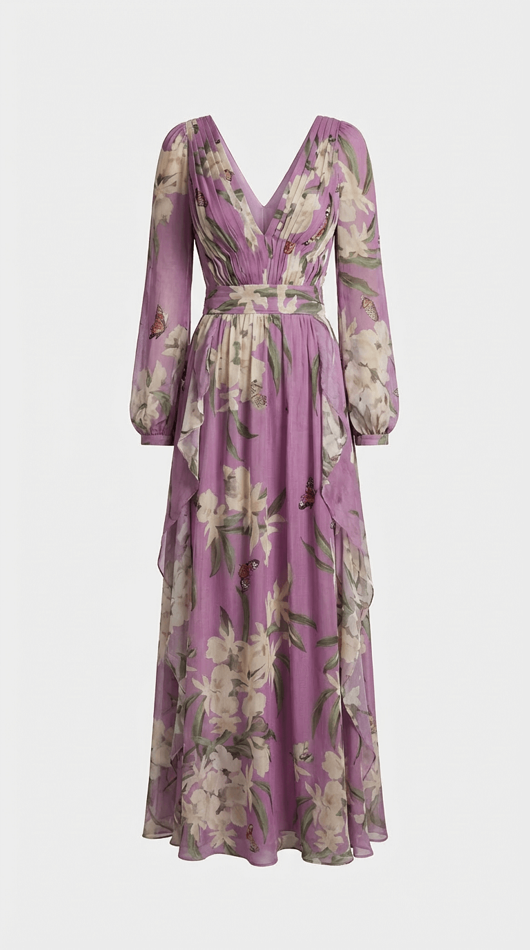 Amelia Long Sleeve Floral Maxi Dress