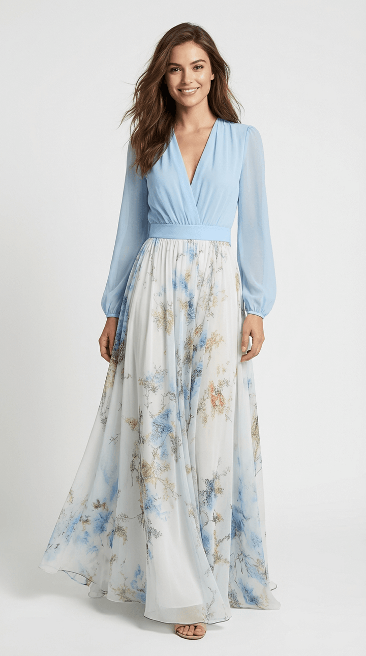 Olivia Long Sleeve Floral Maxi Dress