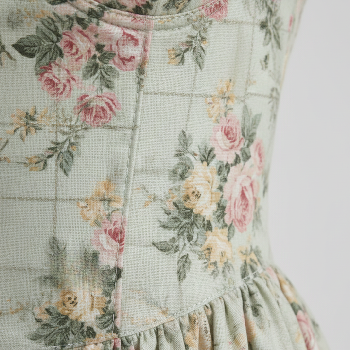 Floral Midi Dress Sleeveless A Line Women