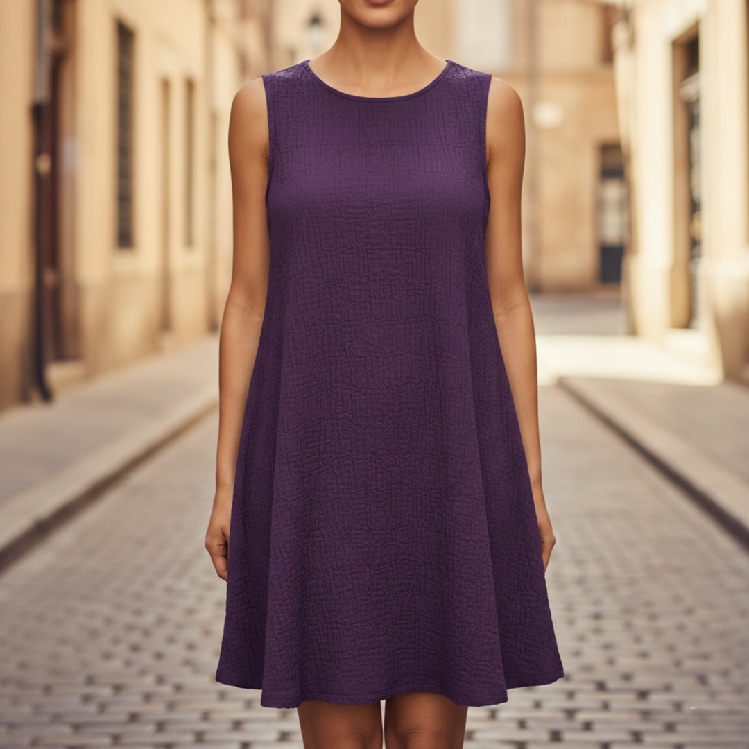Tank Dress Sleeveless Crew Neck A Line Women