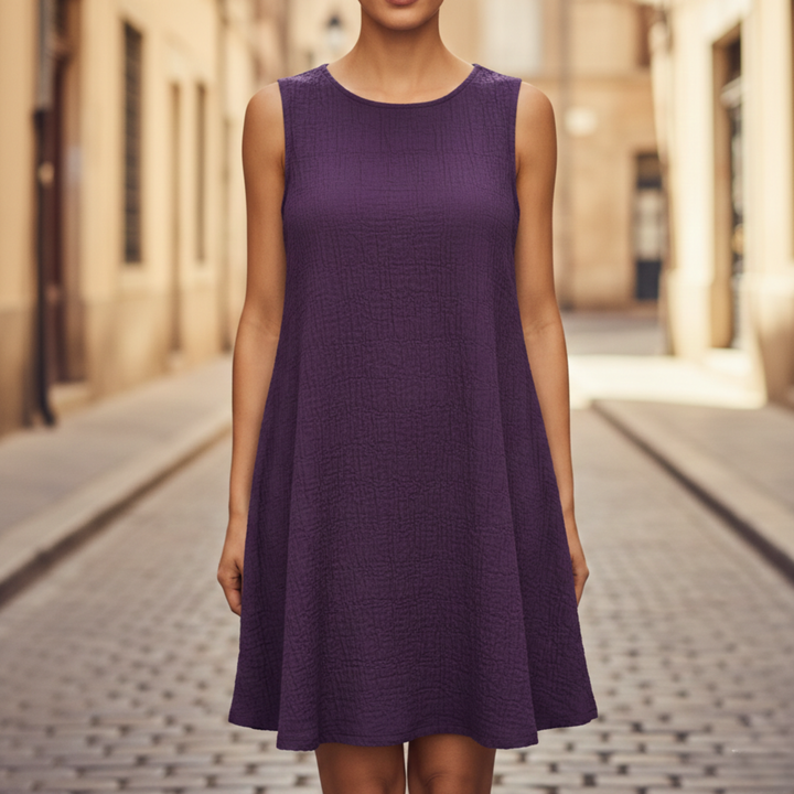 Tank Dress Sleeveless Crew Neck A Line Women