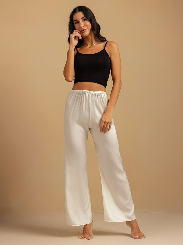 Clare | Wide-Leg Silk Trousers